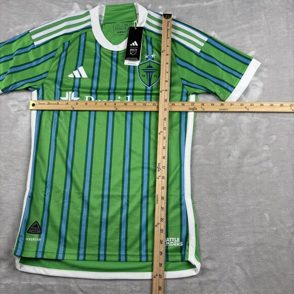 Adidas Men’s Seattle Sounders Size XS Authentic Version Home Soccer Jersey MLS - Picture 14 of 14